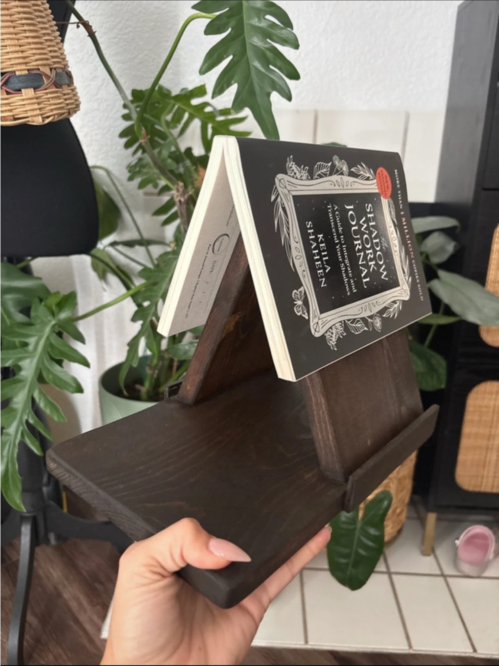 Dark Wood  Book Page Holder/Tablet Stand - Espresso